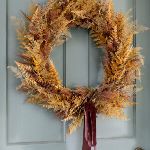 30" Faux Golden Fern Wreath